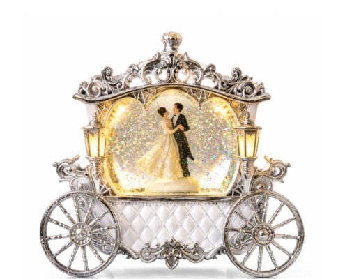LED Carriage Snow Globe Lantern Wedding Musical Light
