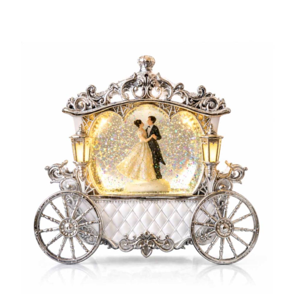 LED Carriage Snow Globe Lantern Wedding Musical Light