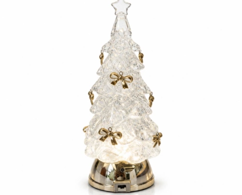 LED Crystal Christmas Tree Snow Globe