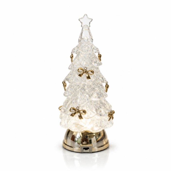 LED Crystal Christmas Tree Snow Globe