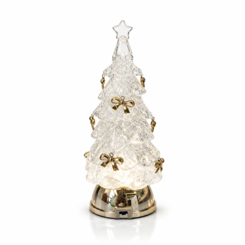 LED Crystal Christmas Tree Snow Globe