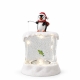Penguin Fishing Winter Scene LED Snow Globe