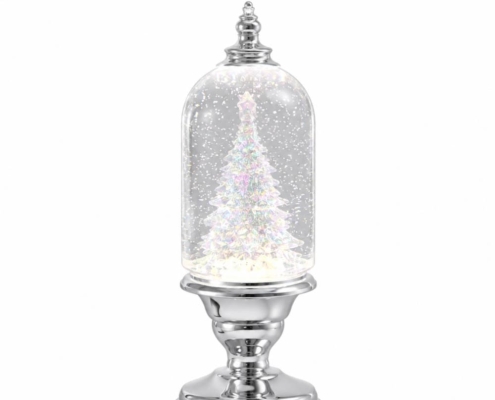 Rotating Crystal Christmas Tree LED Snow Globe