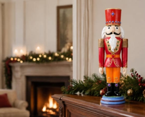 Nutcracker trends 2027 featuring a classic royal Christmas nutcracker