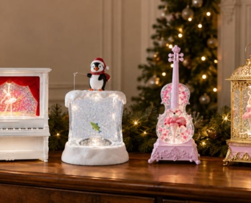 Christmas Water Spinner trends 2027 featuring shaped LED glitter water lanterns