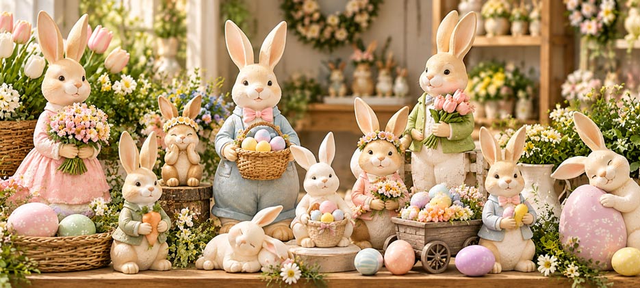Easter Bunny Figurines Wholesale